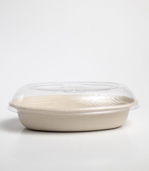 Tapa Contenedor Ovalado 24oz Biodegradable