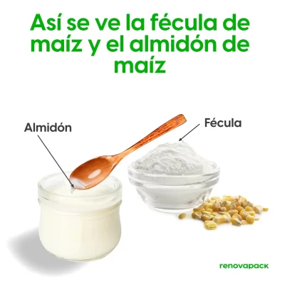 asi se ve la fecula de maiz y el almidon de maiz - renovapack